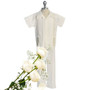 Baby to Teen 3-piece Guayabera Virgen Shirt Shorts Pants Set, Ivory