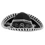 6-piece Black Charro Mariachi Suit with Sombrero Hat