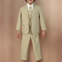 Baby to Boy Regular Fit 5-Piece Suit, Khaki