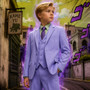 Boy 3-piece Slim Fit Suit, Kira Lilac