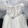 3-piece Virgin Mary White Heirloom Dress with Lace Cape & Headband