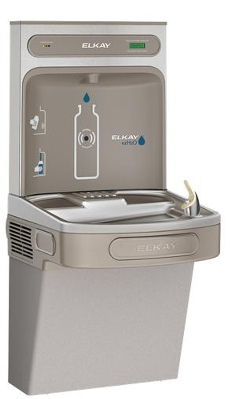 Elkay LZS8WSLK EZH2O Bottle Filling Station with Single ADA Cooler,  Filtered, 8 GPH, Light Gray