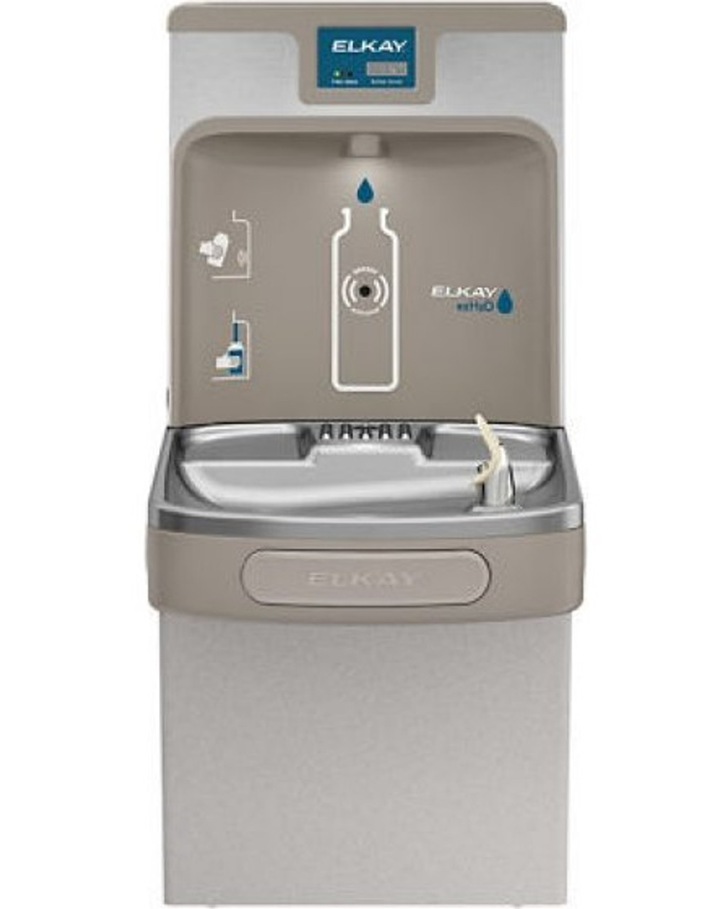 Elkay LZS8WSLP Enhanced EZH2O Bottle Filling Station and Single ADA Cooler,  Filtered, 8 GPH, Light Gray