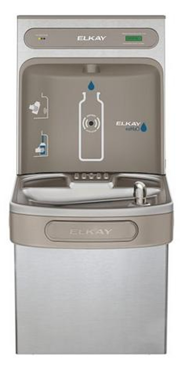 Elkay LZS8WSVRSK EZH2O Bottle Filling Station with Single Filtered LZ  Refrigerated Drinking Fountain, Vandal-Resistant Bubbler, 8.0 GPH, ADA,  Stainles