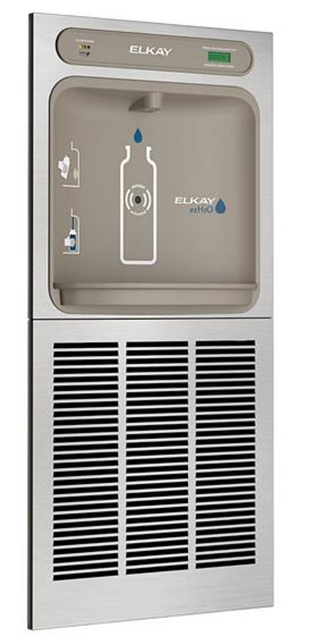 Elkay LZWSGRNM8K EZH2O Bottle Filling Station with High-Efficiency ECH8GRN  Chiller, Filtered, 8.0 GPH, ADA, GreenSpec Listed, Refrigerated, Includes 