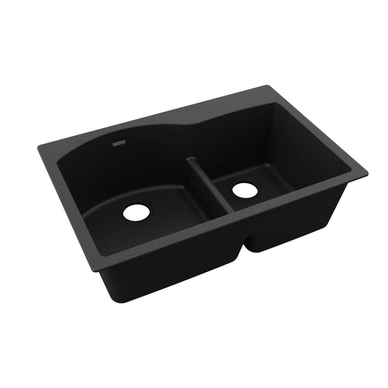 Elkay ELGH3322RBK0 Quartz Double Bowl Drop-in Sink