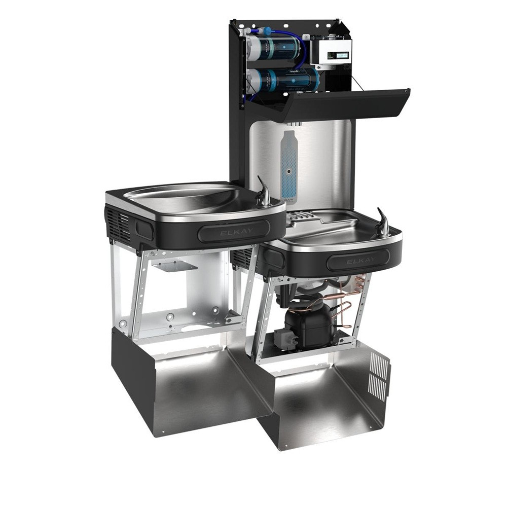 最終！！ポール付美品☆PeakEntry 2 Room Elfield Elkay LZS8WSLP Filtered Enhanced EZH2O Bottle Filling Station with