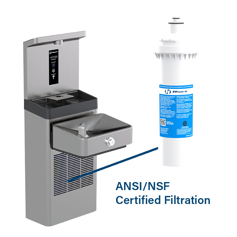 Haws 1211SFV Vandal Resistant Filtered Bottle Filler ADA Fountain
