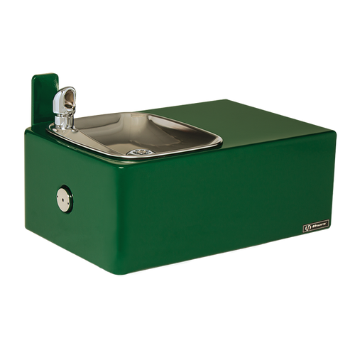 Haws 1025, Wall Mounted, Barrier-Free, Single Bubbler, 11 Gauge Fabricated Steel Drinking Fountain with Powder-Coated Finish Over a Galvanized Substrate, (Non-Refrigerated)