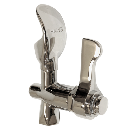 Haws 5060LF, Self-Closing, Lever Handle, Chrome-Plated Brass, Deck Mounted Bubbler Valve with Integral Stream Control