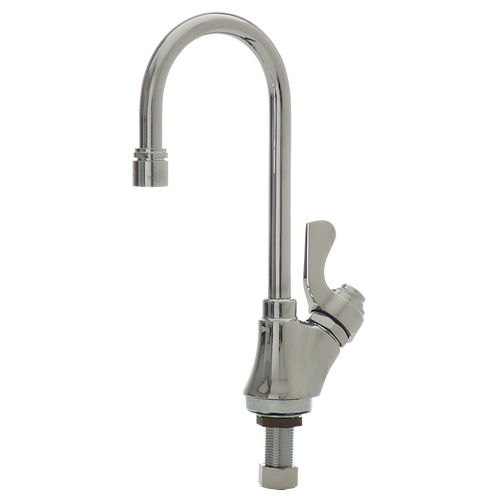 Haws 5510LF, Stay-Open Lever Handle, Chrome-Plated Brass Compression Gooseneck Faucet, Sink or Counter Top Mounted
