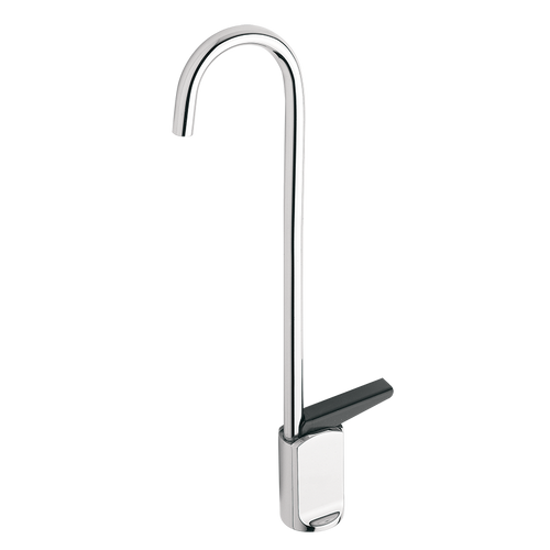Haws 5551, Push Lever Operated, Self-Closing, Chrome-Plated Brass, Deck mounted, Gooseneck Cold Water Glassfiller Faucet