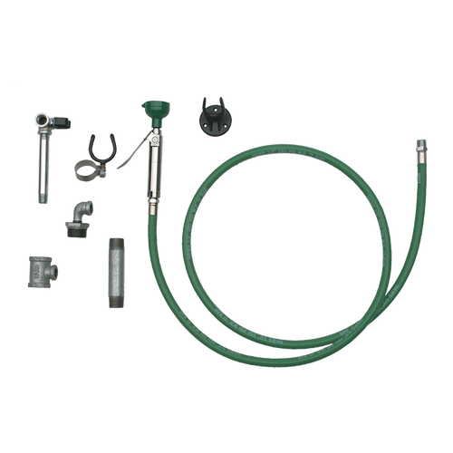 Haws 8901RFK, Body Spray Unit, ABS Plastic Head, Stay Open Squeeze Lever Valve, 8 Foot (243.8 cm) Hose and Installation Kit, Emergency Equipment
