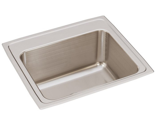 Elkay DLR221910 Lustertone Classic Stainless Steel, 22" x 19-1/2" x 10-1/8", Single Bowl Top Mount Sink