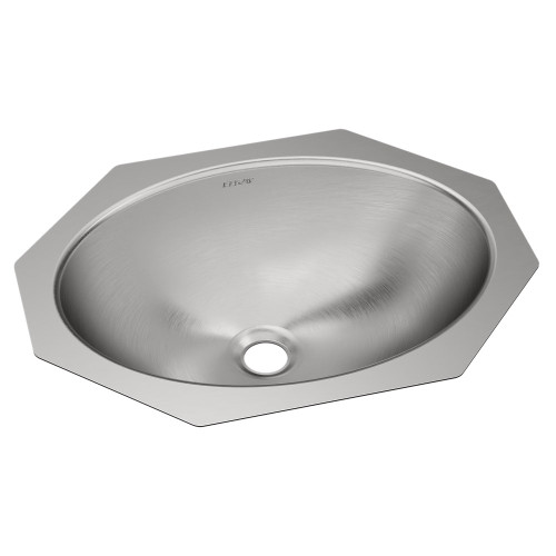 Elkay ELUH1511 Asana Stainless Steel 18" x 14" x 6", Single Bowl Undermount Bathroom Sink with LKF293 Overflow Assembly