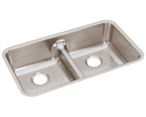 Elkay ELUHAQD32179 Lustertone Double Bowl Undermount Sink Aqua Divide