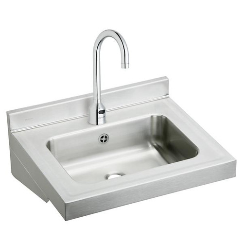 Elkay ELVWO2219SACC Wash-Up Lavatory Sink, with Overflow, Sensor Faucet Package, 22" x 19" x 5-1/2"