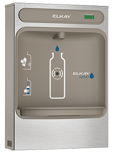 Elkay EZWSSM EZH2O Bottle Filling Station, Surface Mount, Non-Filtered, Non-Refrigerated, Stainless