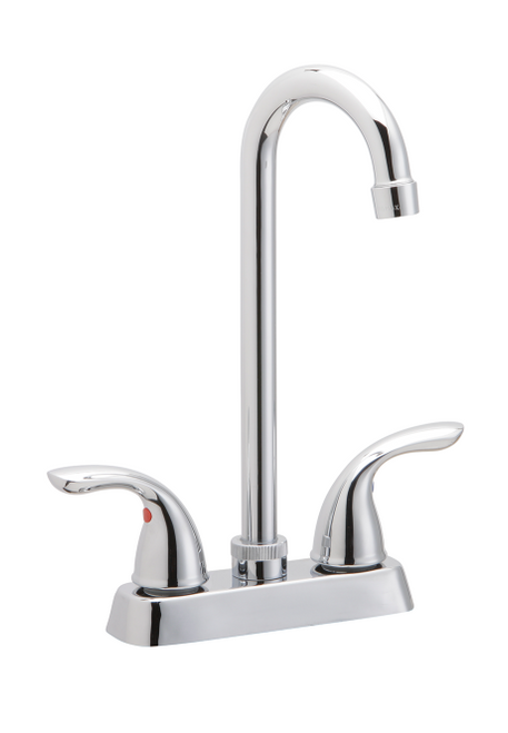 Elkay LK2477CR Dual Handle Bar Faucet, 12" Swing Spout, Lever Handles, Chrome, ADA