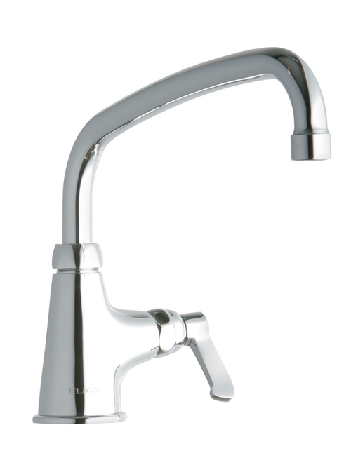 Elkay LK535AT10L2 Commercial Faucet, Classroom, Single Hole with Single Control, 10" Arc Tube Spout, 2" Lever Handle, ADA, Cold Water