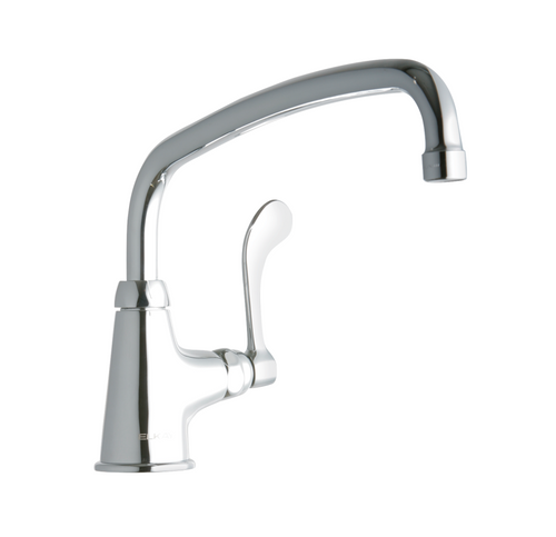 Elkay LK535AT12T4 Commercial Faucet, Classroom, Single Hole with Single Control, 12" Arc Tube Spout, 4" Wristblade Handle, ADA, Cold Water