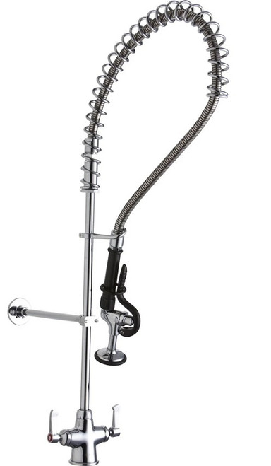 Elkay LK543LC Pre-Rinse Commercial Faucet, Low Flow (1.2 GPM), Food Service, Concealed Deck, 2" Lever Handle, Top Mounted, No Spout