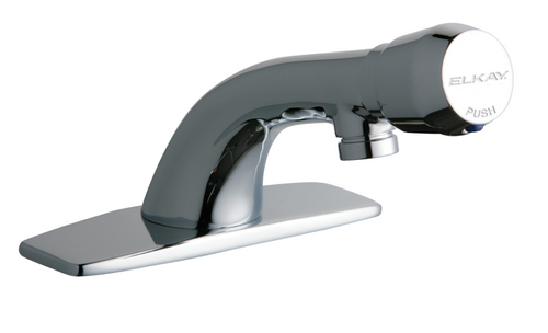 Elkay LK652 Commercial Lavatory Faucet, Metered, 4" Cast Fixed Spout, Deck Mounted, ADA