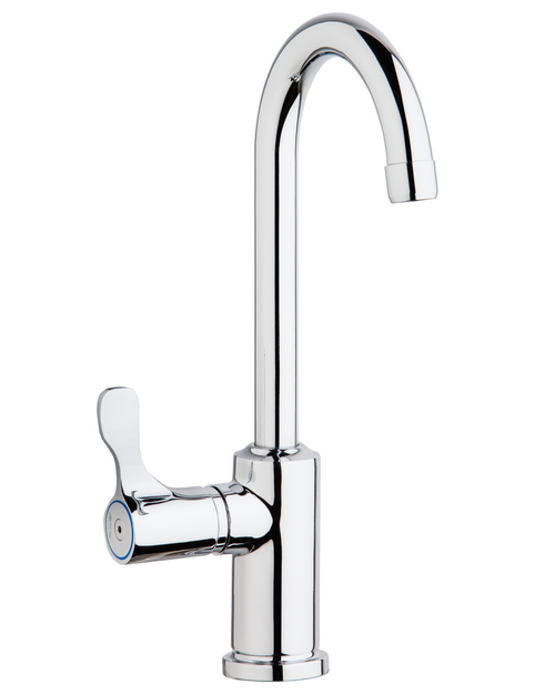 Elkay LKD208513LC Commercial Faucet, Single Hole with Concealed Deck, Single Handle on Left Side, 12.5" Rigid Spout, ADA, Cold Water