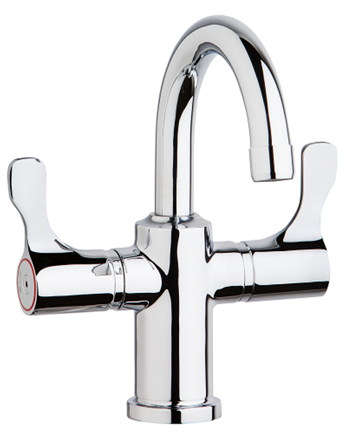 Elkay LKD20888C Dual Handle Faucet, 8" Rigid Gooseneck Spout, Chrome Plated, ADA