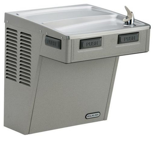 Elkay LMABF8L Refrigerated Drinking Fountain, Filtered, Mechanically-Activated, 8.0 GPH Water Cooler, ADA, Light Gray Granite