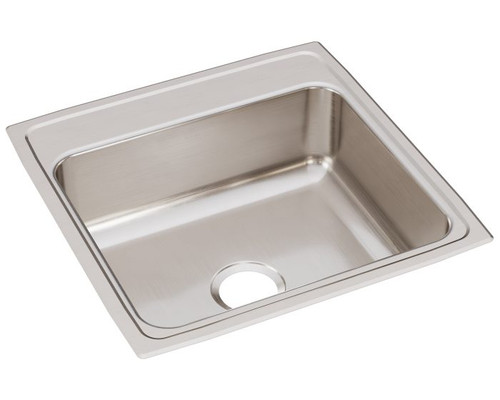 Elkay LR2222 Lustertone Classic Stainless Steel, 22" x 22" x 7-5/8", Single Bowl Top Mount Sink