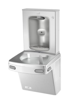 Oasis PG8SBF STN Refrigerated Drinking Fountain with Mechanical Activation Bottle Filler, Energy/Water Efficent, ADA, 8 GPH, Non-Filtered, Stainless Steel