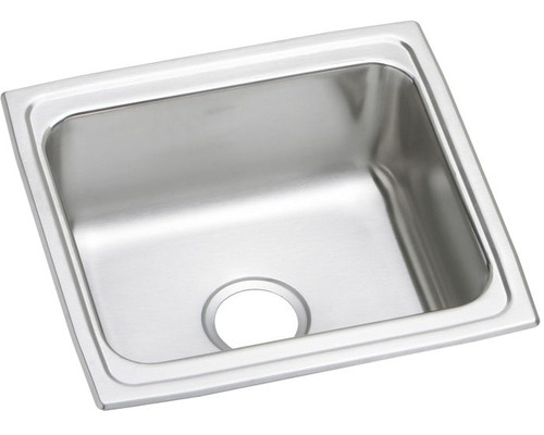 Elkay DLFR191810 Lustertone Stainless Steel 19" x 18" x 10-1/8", Single Bowl Drop-in Bar Sink