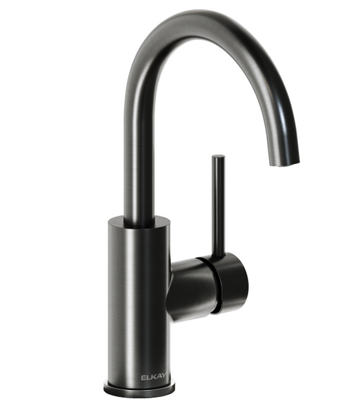 Elkay LKAV3021BK Avado Single Hole Bar Faucet with Lever Handle Black Stainless