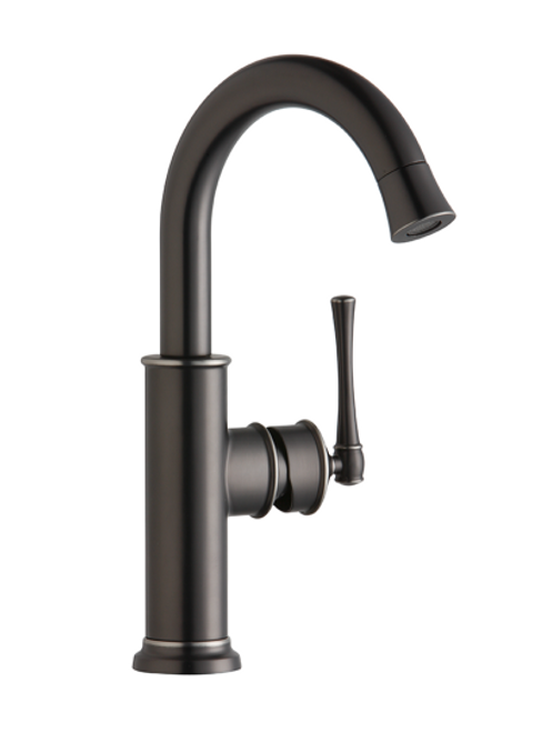 Elkay LKEC2012AS Explore Single Hole Bar Faucet with Forward Only Lever Handle Antique Steel