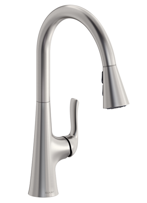 Elkay LKHA1041LS Harmony Single Hole Kitchen Faucet with Pull-down Spray and Forward Only Lever Handle Lustrous Steel