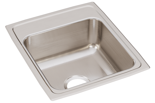 Elkay LRQ1720 Lustertone Classic Stainless Steel 17" x 20" x 7-5/8", Single Bowl Drop-in Sink with Quick-clip