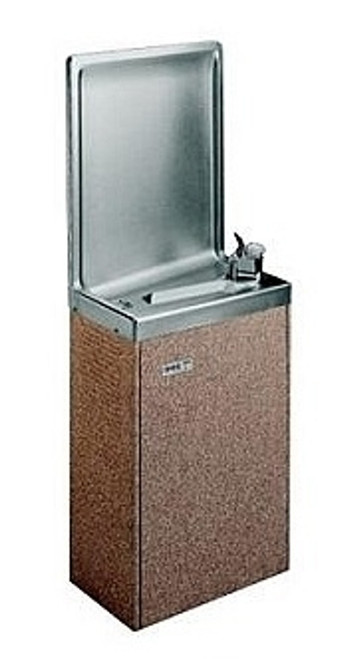 Oasis PLF8SM SAN Simulated Semi-Recessed Water Cooler, Refrigerated Drinking Fountain, 8 GPH, Sandstone