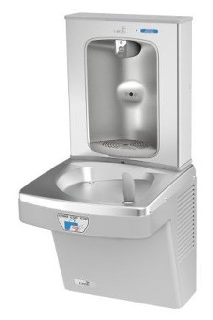 Oasis PG8EBQT SSA STN Contactless Versacooler II Water Cooler, QUASAR UVC-LED VersaFiller Stainless Steel Alcove with Hands Free Activation, Non-Filtered, Stainless Steel