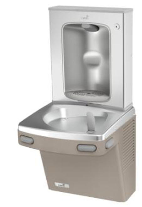 Oasis PGSBF SSA SAN Versacooler II Drinking Fountain with Mechanical Sports Bottle Filler, Stainless Steel Alcove, Non-Filtered, Non-Refrigerated, Sandstone