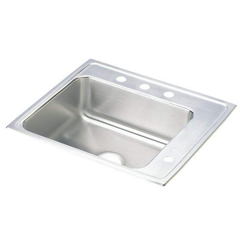 Elkay DRKAD222065R2 Lustertone Classic Stainless Steel 22" x 19-1/2" x 6-1/2", 2-Hole Single Bowl Drop-in Classroom ADA Sink