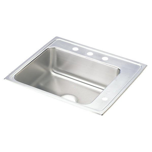 Elkay DRKAD252255R4 Lustertone Classic Stainless Steel 25" x 22" x 5-1/2", 4-Hole Single Bowl Drop-in Classroom ADA Sink