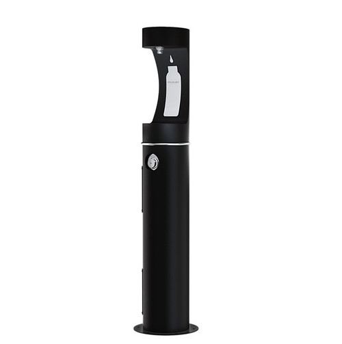 Elkay LK4400BFFRKBLK Outdoor ezH2O Bottle Filling Station, Pedestal, Non-Filtered, Non-Refrigerated, Freeze Resistant, Black