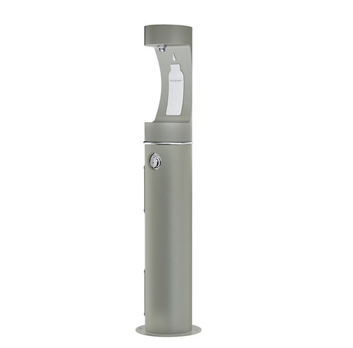 Elkay LK4400BFFRKGRY Outdoor ezH2O Bottle Filling Station, Pedestal, Non-Filtered, Non-Refrigerated, Freeze Resistant, Gray