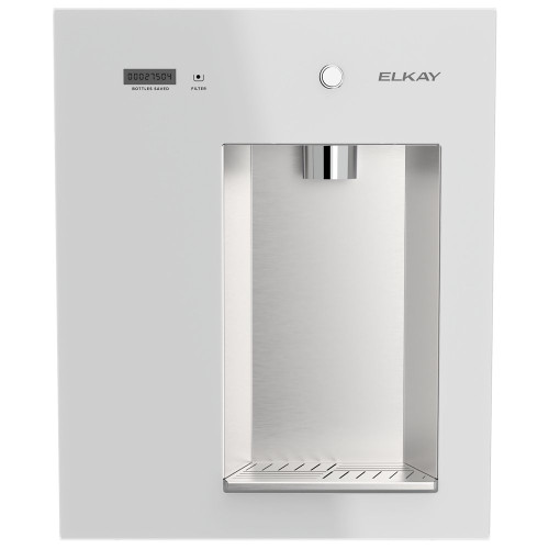 Elkay LBWDM0WHBC Liv EZ Mechanical Built-in Filtered Water Dispenser, Battery Operated, Non-Refrigerated, Aspen White