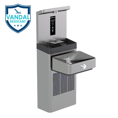 Haws 1211SFV Vandal Resistant Bottle Filling Station with Single ADA Fountain, Filtered, Chilled