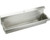 Elkay EUH6014C Multiple Station Trough Urinal with Integral Hood, Wall Mounted, Stainless Steel, 60" x 14" x 8"