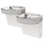 Elkay EZSTL8SC Refrigerated Drinking Fountain, Versatile Wall Mount Bi-Level, 8.0 GPH Water Cooler, ADA, Pushbar Controls on Front and Sides, Non-Filtered, Stainless Steel