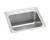 Elkay DLR252110PD0 Lustertone Classic Stainless Steel 25" x 21-1/4" x 10-1/8", 0-Hole Single Bowl Drop-in Sink with Perfect Drain, No Faucet Holes