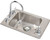 Elkay DRKAD222040C Lustertone Stainless Steel 22" x 19-1/2" x 4", 4-Hole Single Bowl Drop-in Classroom ADA Sink Kit